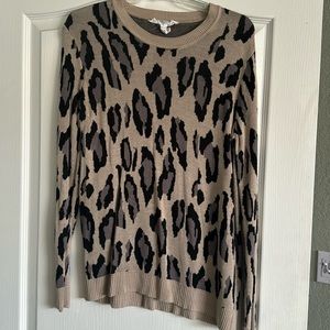 Cheetah print sweater, size M, very soft.